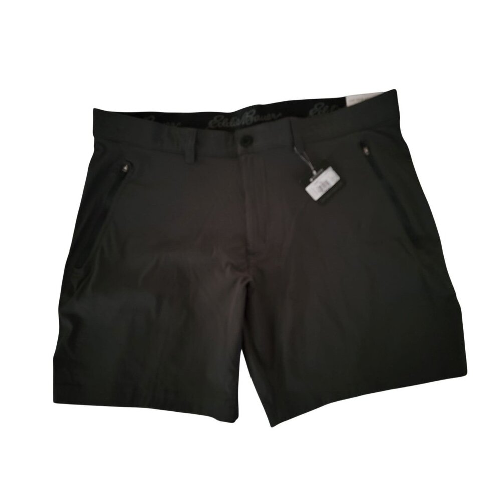 Eddie Bauer Mens Horizon Guide Wander Shorts Classic Fit Size 40 Black Flexion